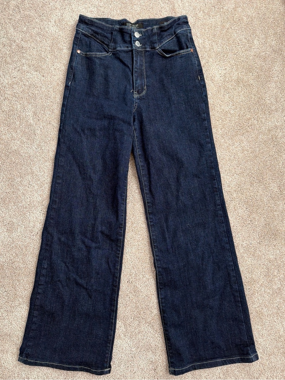 Judy Blue High-Rise Wide-Leg Women’s Jeans - Dark Blue